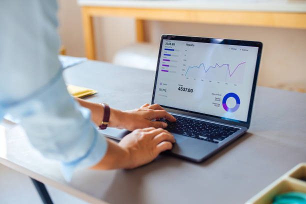 Business professional analyzing